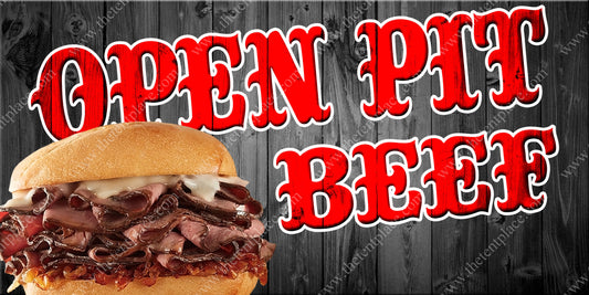 BBQ Open Pit Signs - Meats