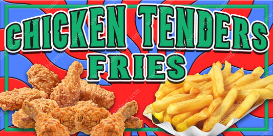 Chicken Tenders With Fries Signs - Meats