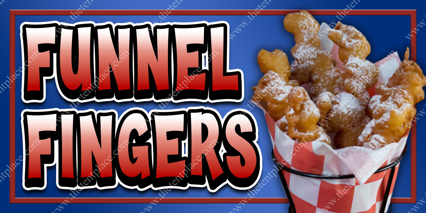 Funnel Cake Fingers Sign - Sweets