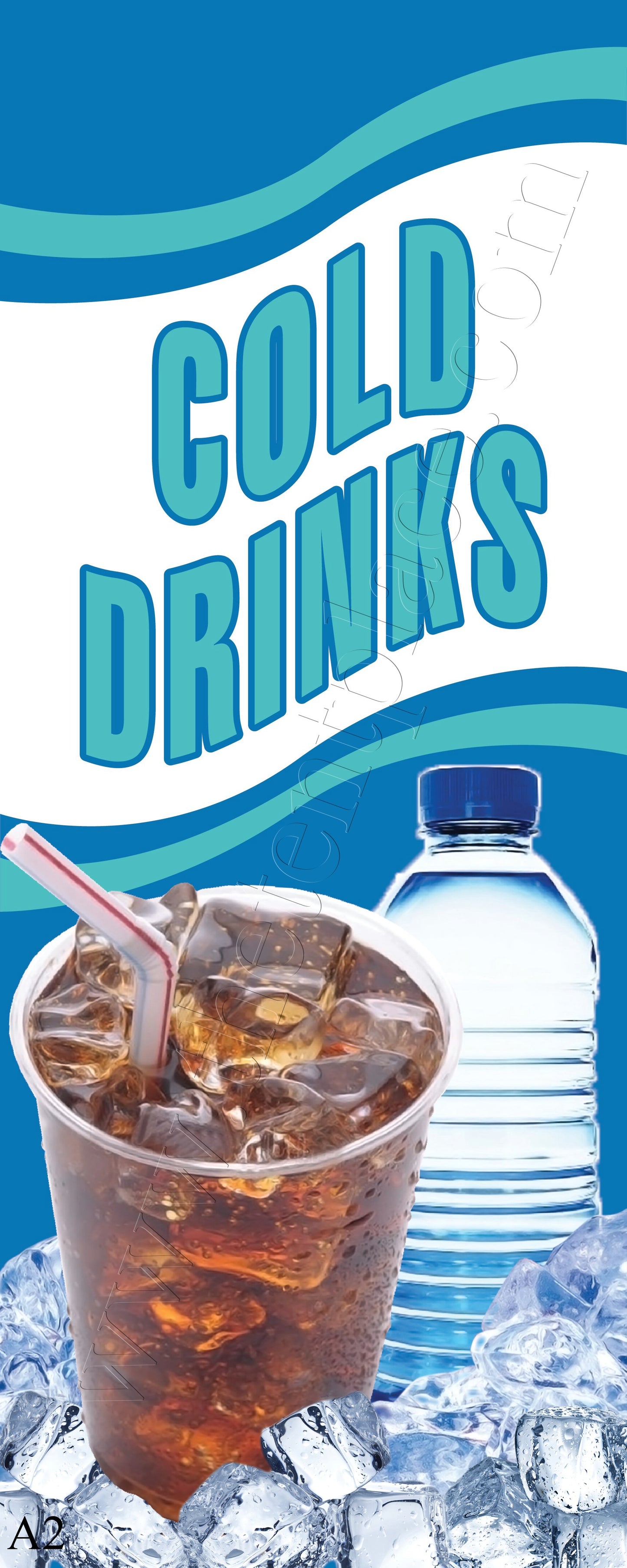 2ft x 5ft - Cold Drinks Flags