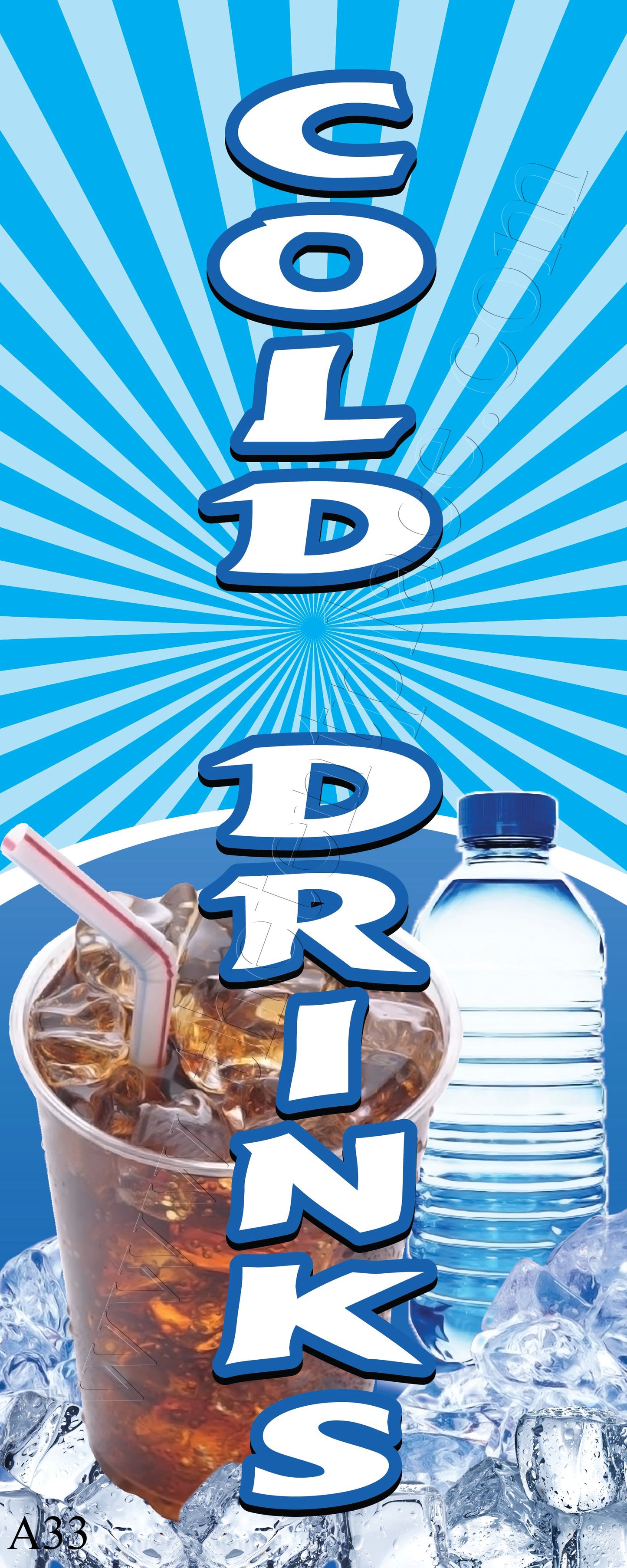 2ft x 5ft - Cold Drinks Flags
