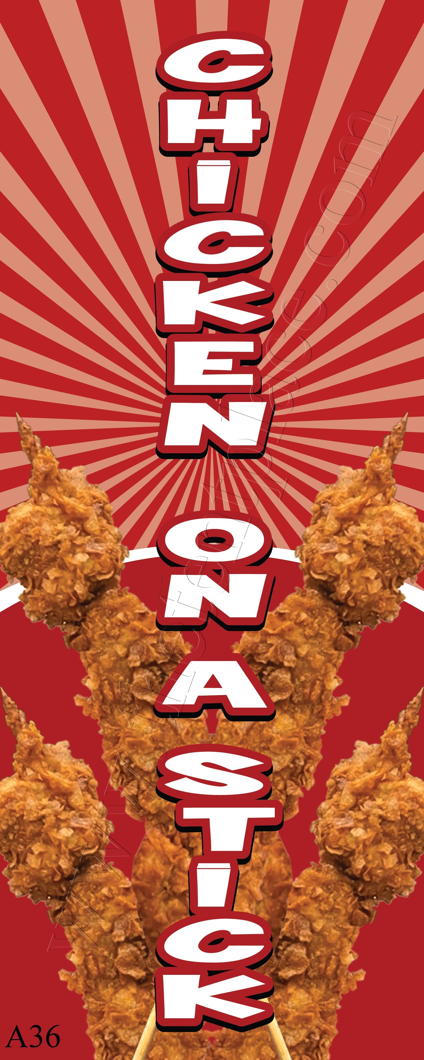 2ft x 5ft - Chicken On A Stick Flags