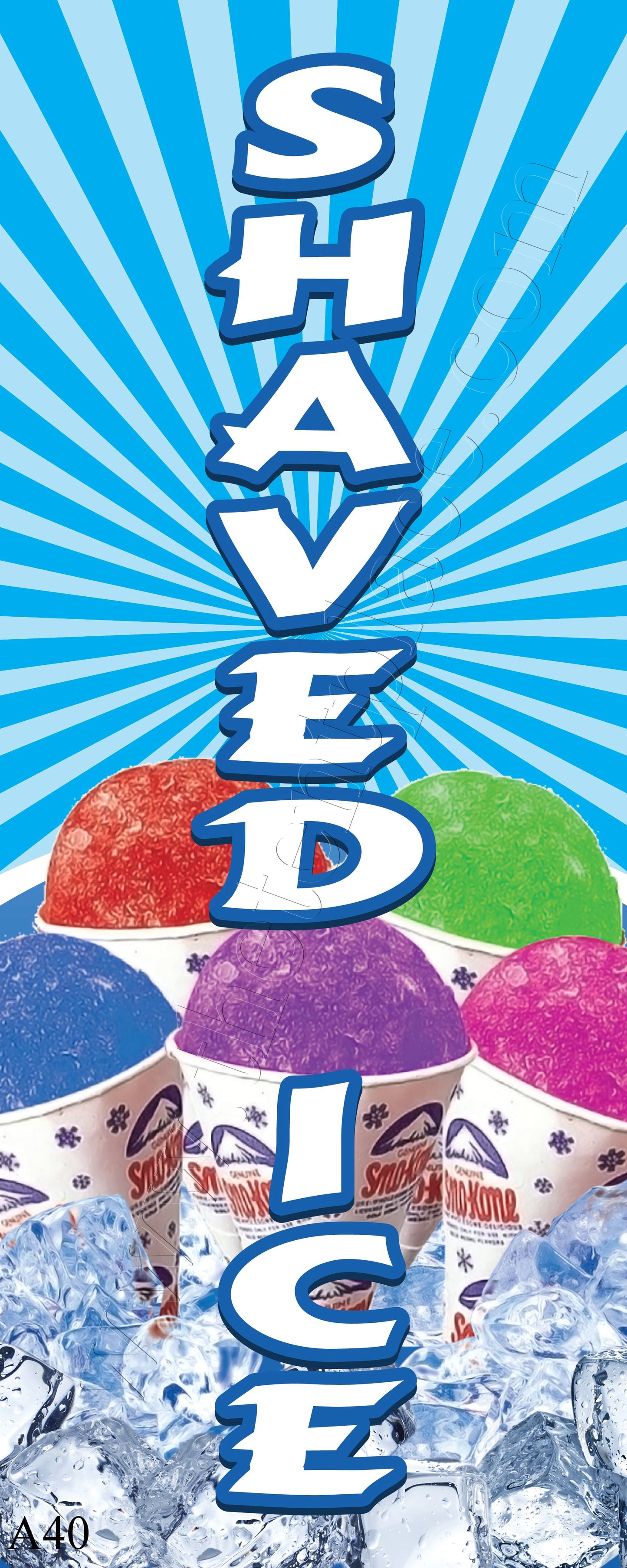 2ft x 5ft - Shaved Ice Flags