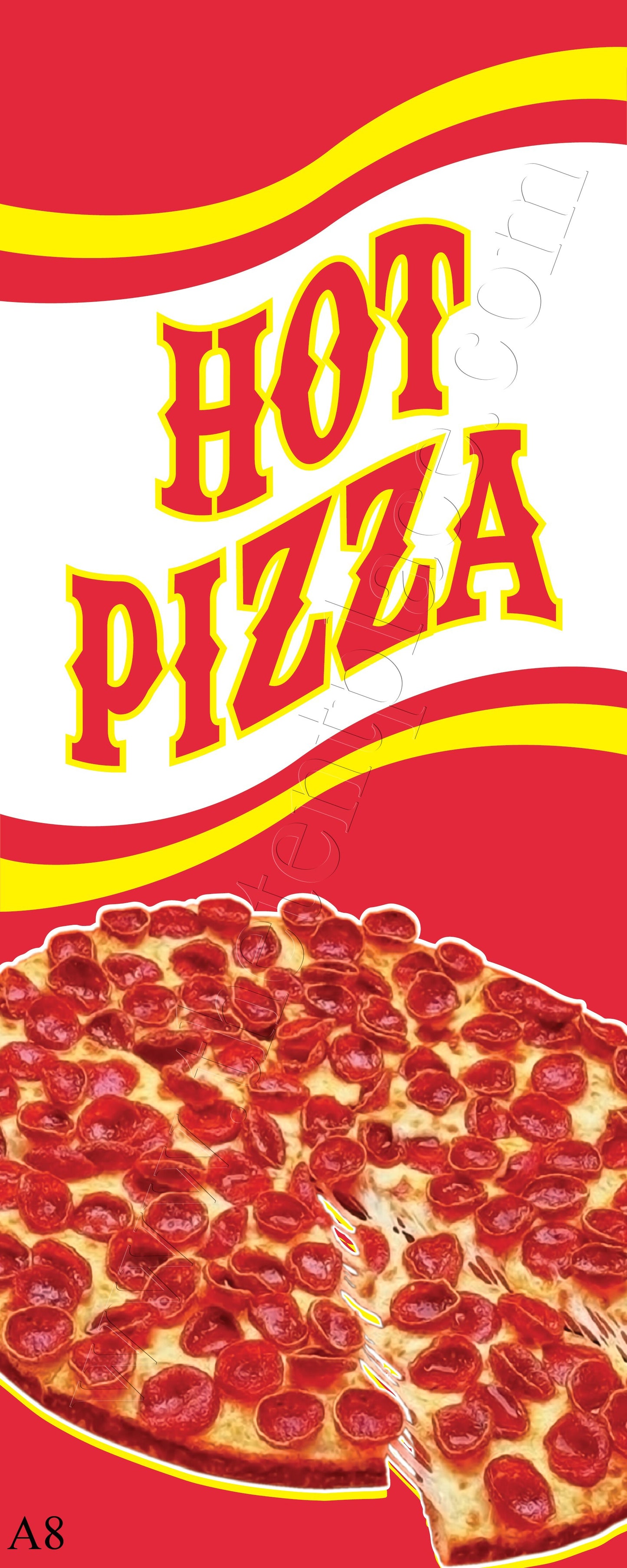 2ft x 5ft - Hot Pizza Flags