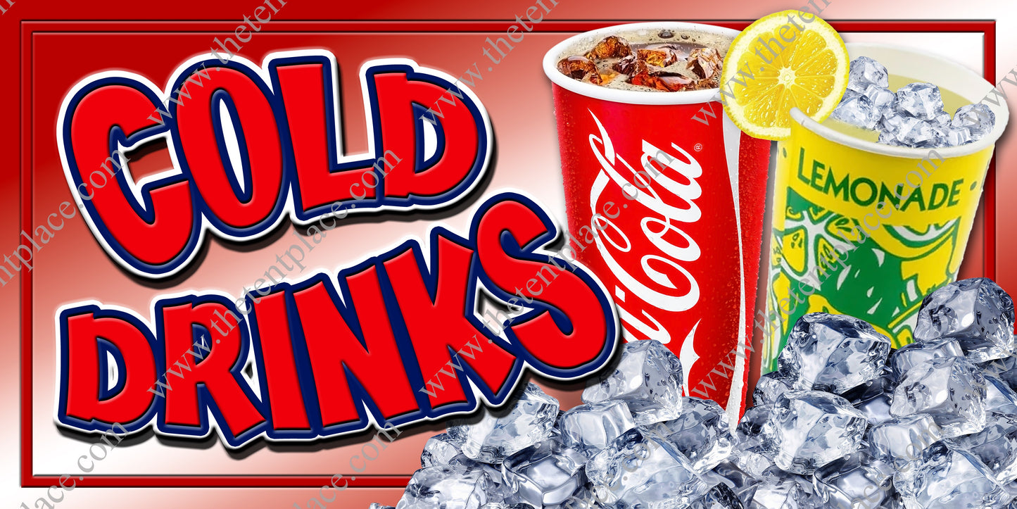 Cold Drinks Coke Lemonade Signs - Drinks