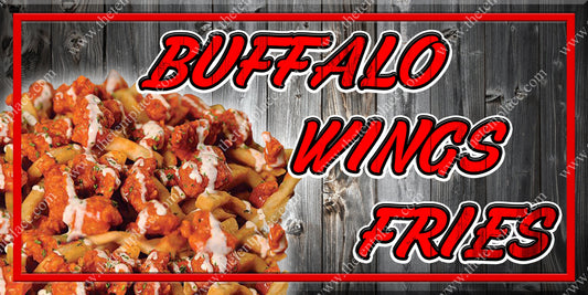 Buffalo Wings Fries Signs - Meats