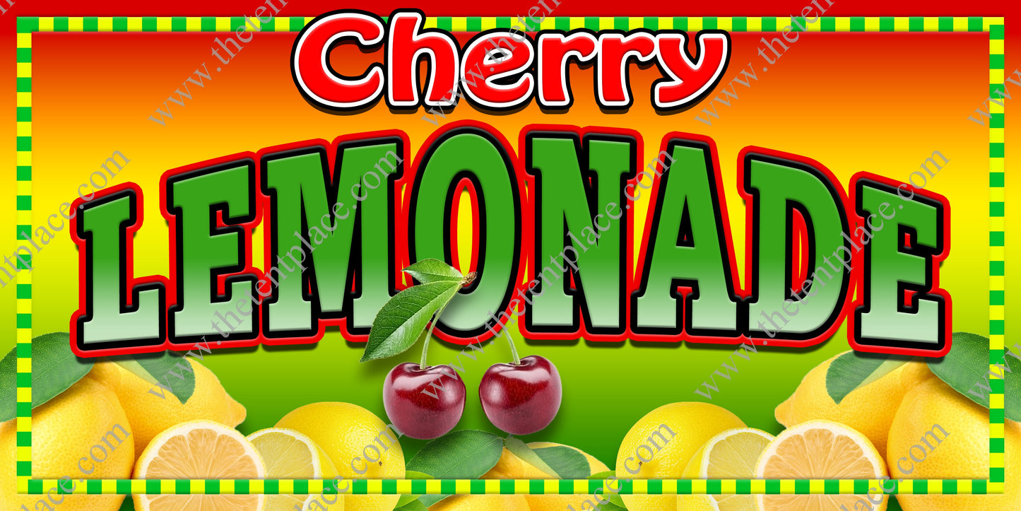 Lemonade Cherry Yellow Green Signs - Drinks