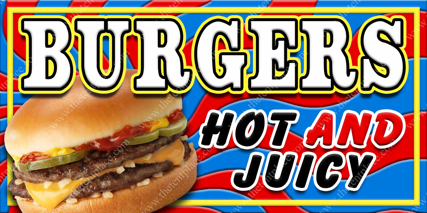 Burger With Cheese And Pickle Signs - Meats