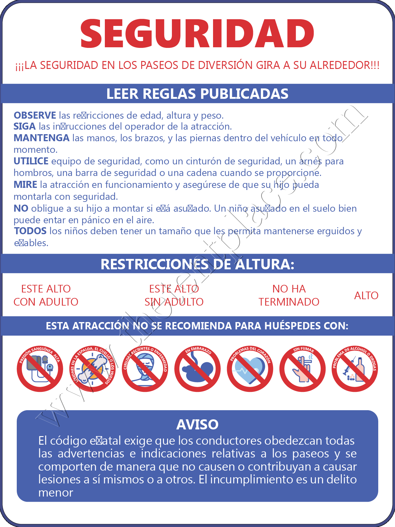 Safety Signs - Option 1