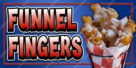 Funnel Cake Fingers Sign - Sweets