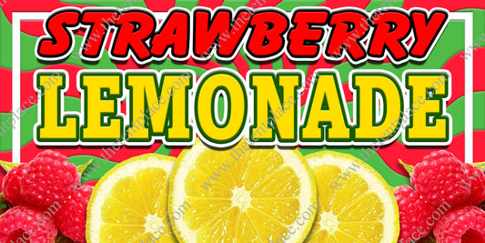 Lemonade Strawberry Yellow Signs - Drinks