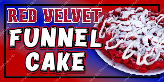 Funnel Cake Red Velvet Sign - Sweets