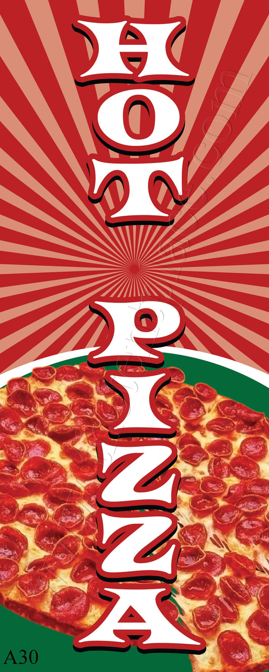 2ft x 5ft - Hot Pizza Flags