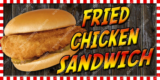 Chicken Sandwich Fried Plain Signs - Meats
