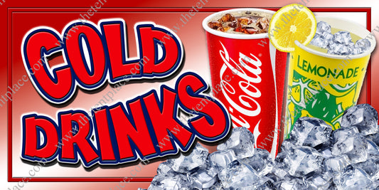 Cold Drinks Coke Lemonade Signs - Drinks