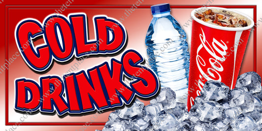 Cold Drinks Coke Water Signs - Drinks