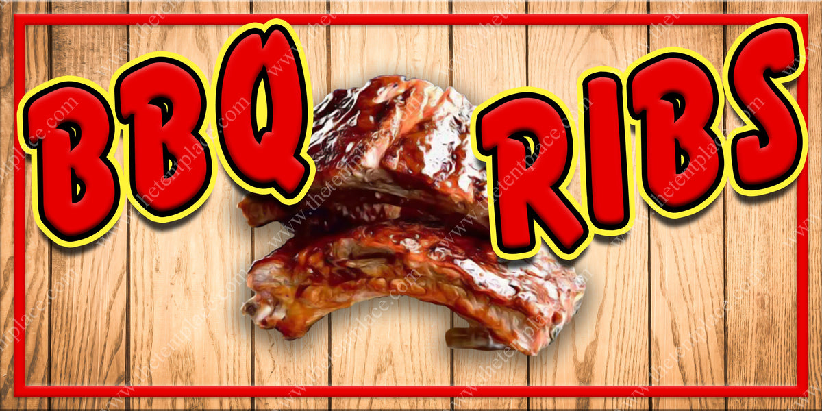 Barrel Ribs. Sign BBQ Ribs Signs - Meats – The Tent Place