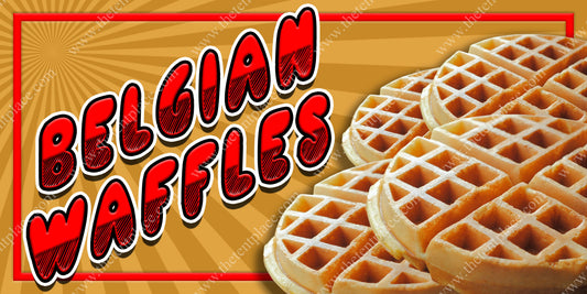 Belgian Waffles Sign - Sweets