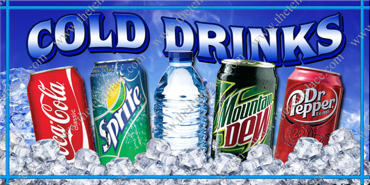Cold Drinks Mountain Dew Signs - Drinks