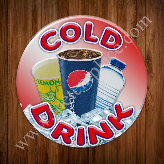 Cold Pepsi Lemonade Water Sign
