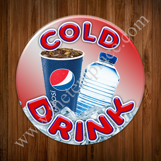 Cold Pepsi Water Sign