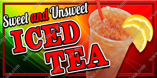 Ice Tea Sweet And Unsweet Signs - Drinks
