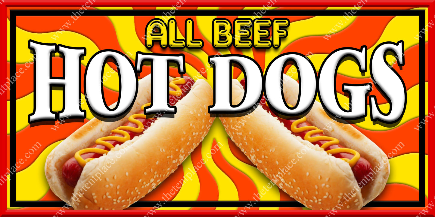 All Beef - Hot Dogs Signs - Meats