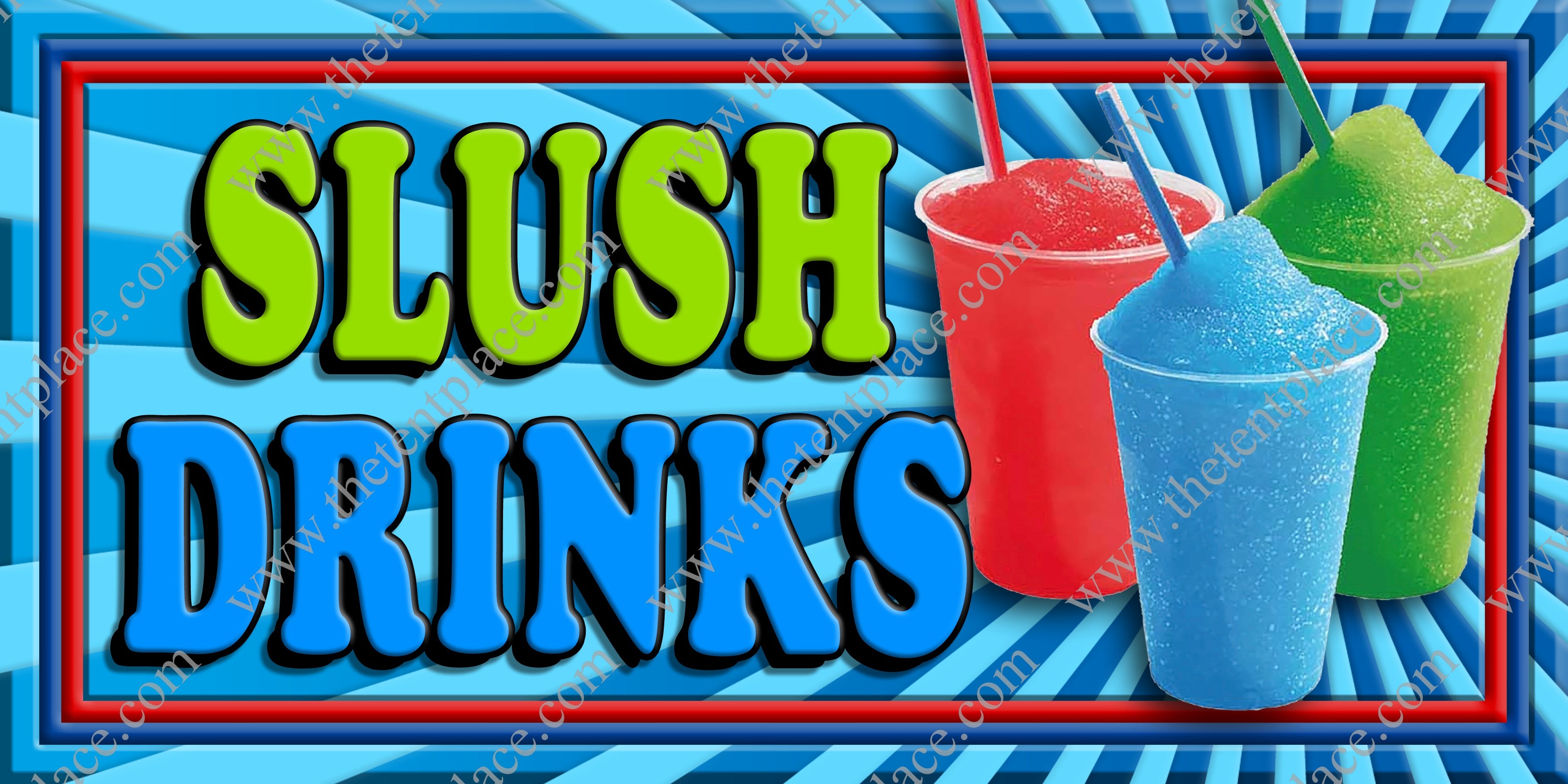 Shell Slushie Sign Slushie Drink Signs - Drinks – The Tent Place