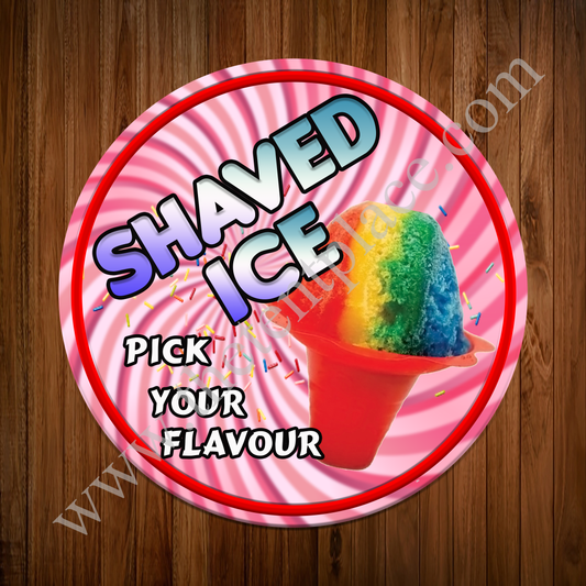 Shaved Ice Cream Sign