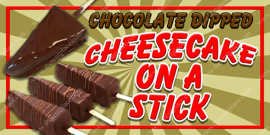 Cheesecake On A Stick Chocolate Sign - Sweets